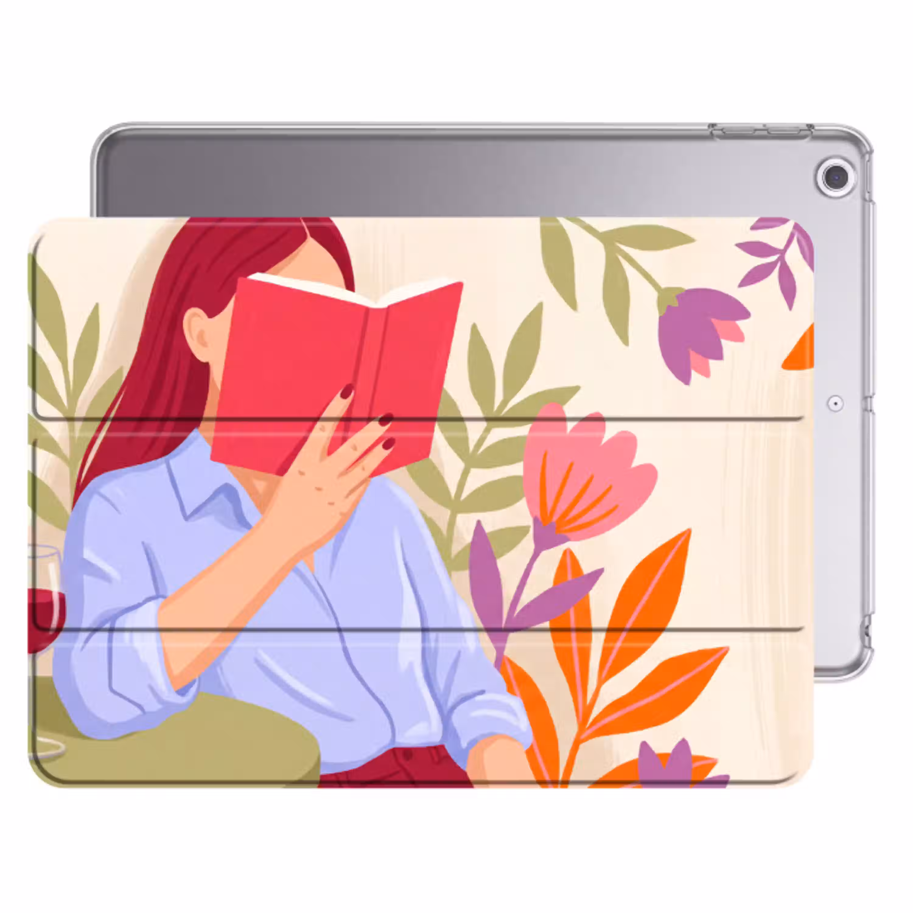 Vrouw - Lezen - Thuis - Modern - Bloemen Apple iPad 2017 middel -threedimensional_3d_global
