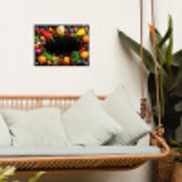 Groente - Graffiti - Kleurrijk - Koken - Abstract tuinposter los doek klein -sfeer7