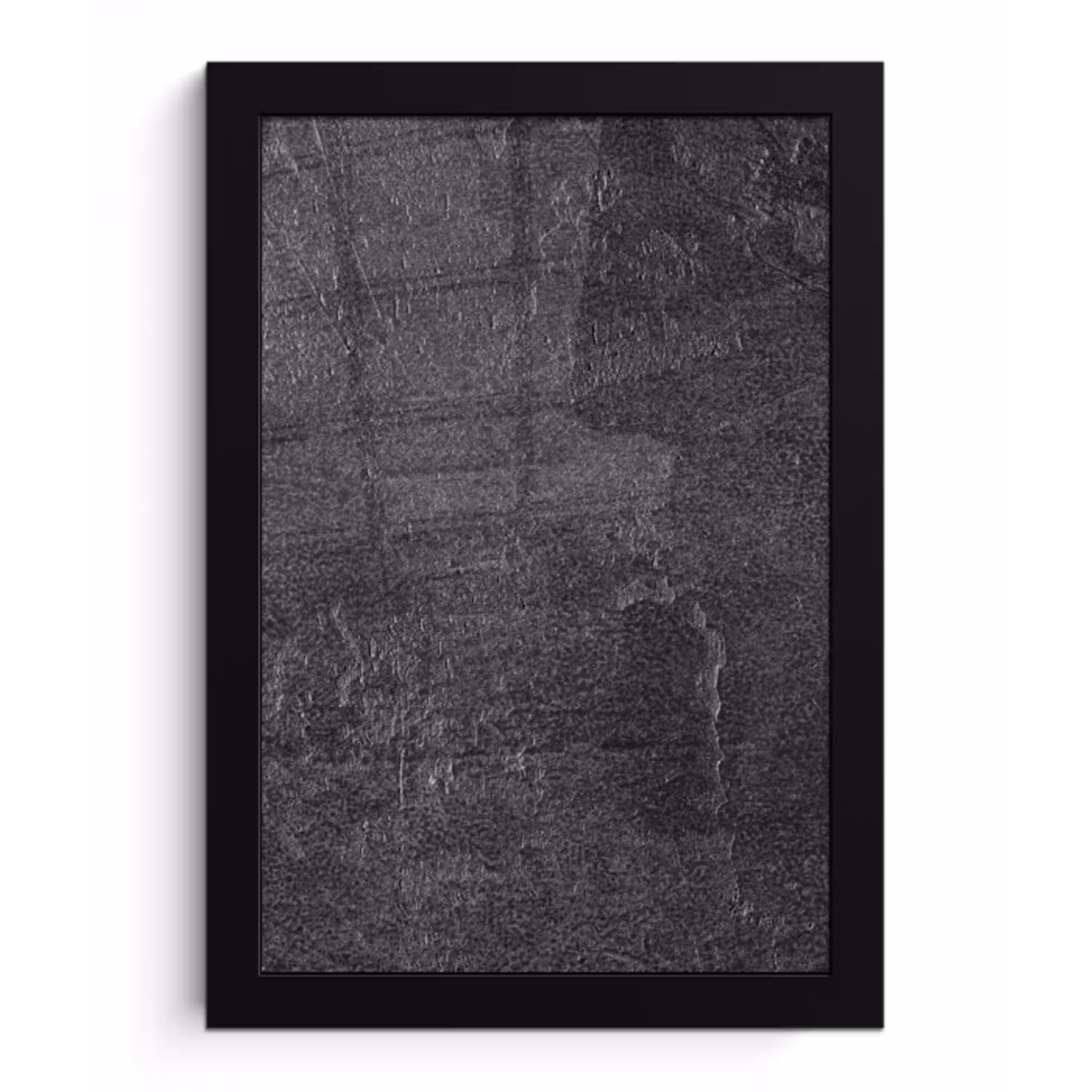 Leisteen - Beton - Natuursteen - Grijs - Industrieel fotolijst zwart zonder passe partout klein -3d