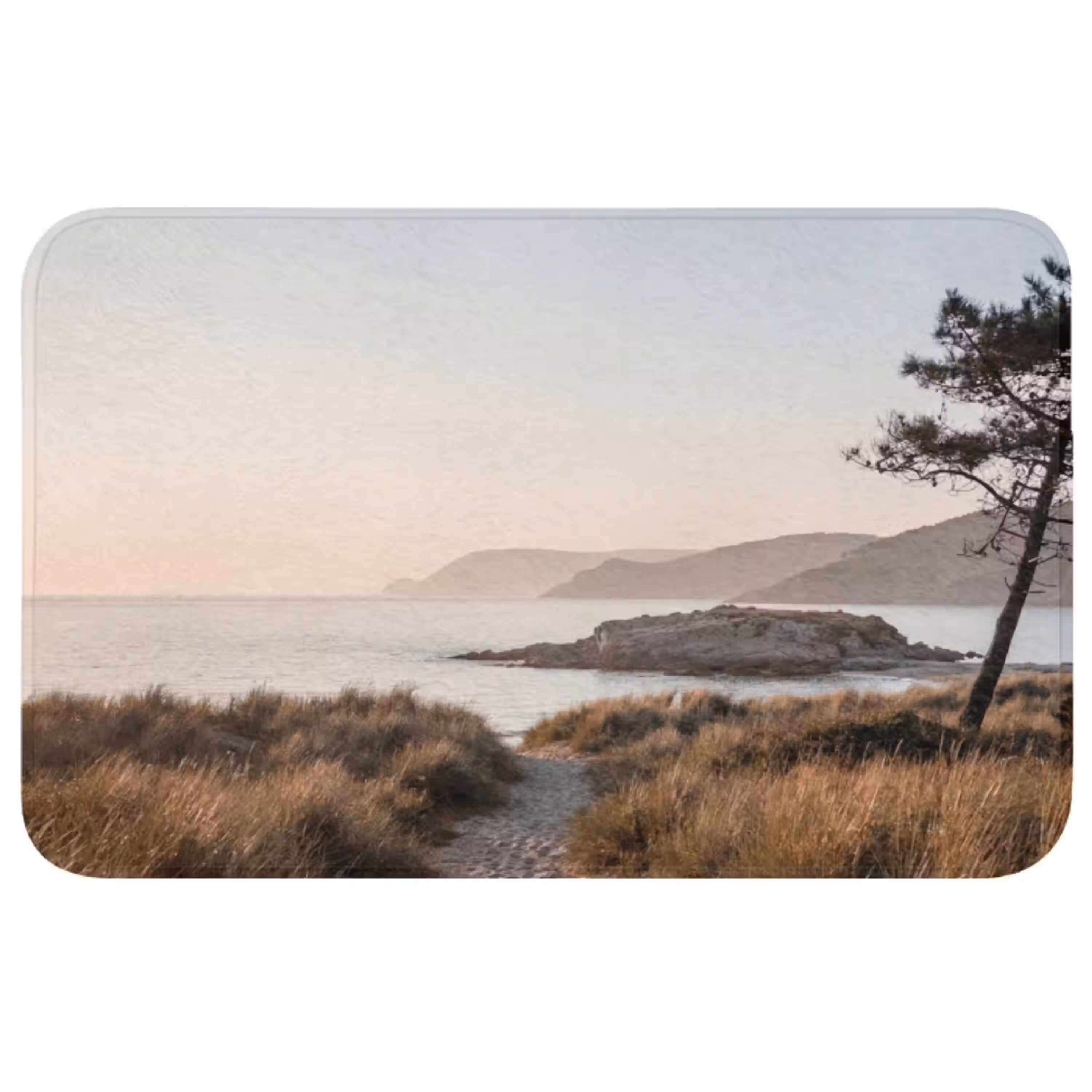 Landschap - Kust - Duinen Badmat middel -3d