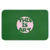 Cirkel - Roze - Tekst - Art Badmat klein -3d