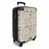 Terrazzo patroon kleurrijk grijs groen NBS - Handbagage koffer - Volwassenen Unisex middel -productfoto_3d