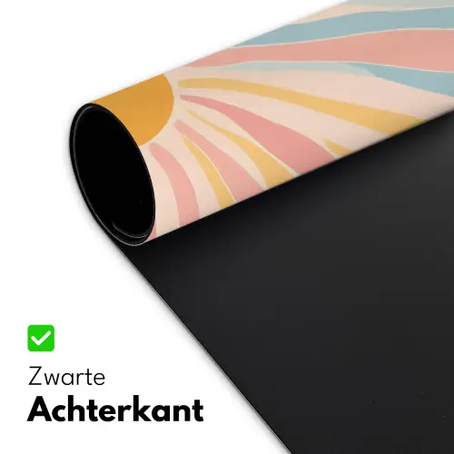 Illustratie - Zon - Pastelkleuren Muismat XXL klein -sfeer2