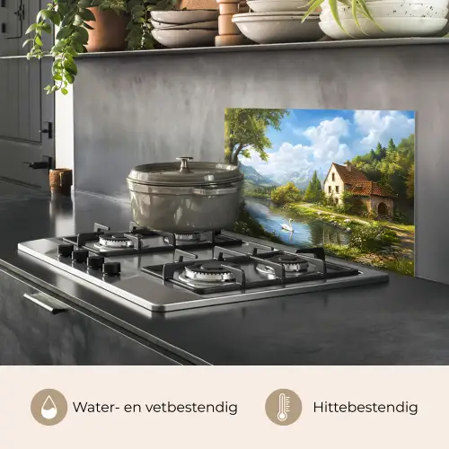 Zwaan - Bomen - Rust keuken achterwand spatscherm klein -usp_NL