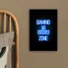 Gaming - Tekst - Gaming zone - Neon - Blauw canvas 2cm klein -sfeer3