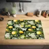 Hangende - Citroenen - Witte - Bloemetjes Inductie beschermer vinyl 3mm klein 276 -sfeer5