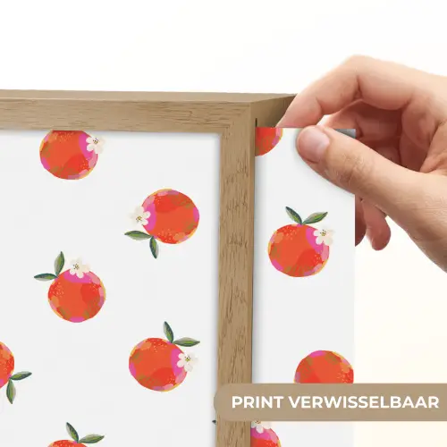 Oranje - Sinaasappel - Bloemetje Light Box met batterij (Wandlamp) middel 907 -USP_websiteprintNL