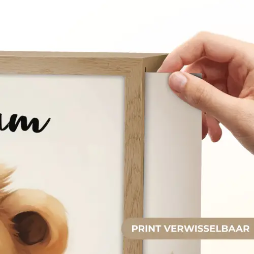 Leeuw - Dieren - Kinderen - Bruin - Meisje Light Box met batterij (Wandlamp kind) middel -USP_websiteprintNL