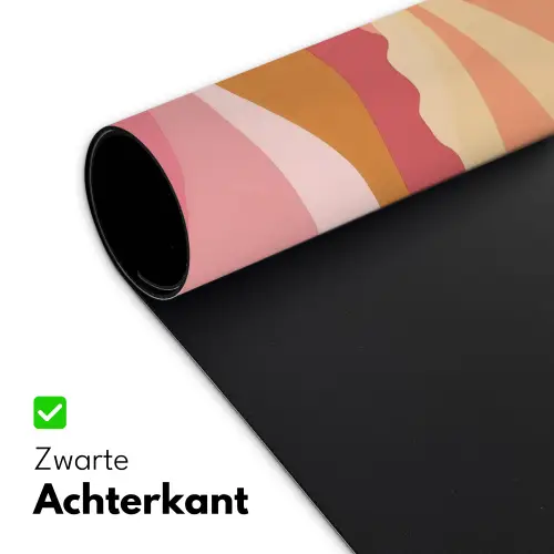 Bergen - Abstract - Zonnestralen - Roze Muismat XXL klein -sfeer2