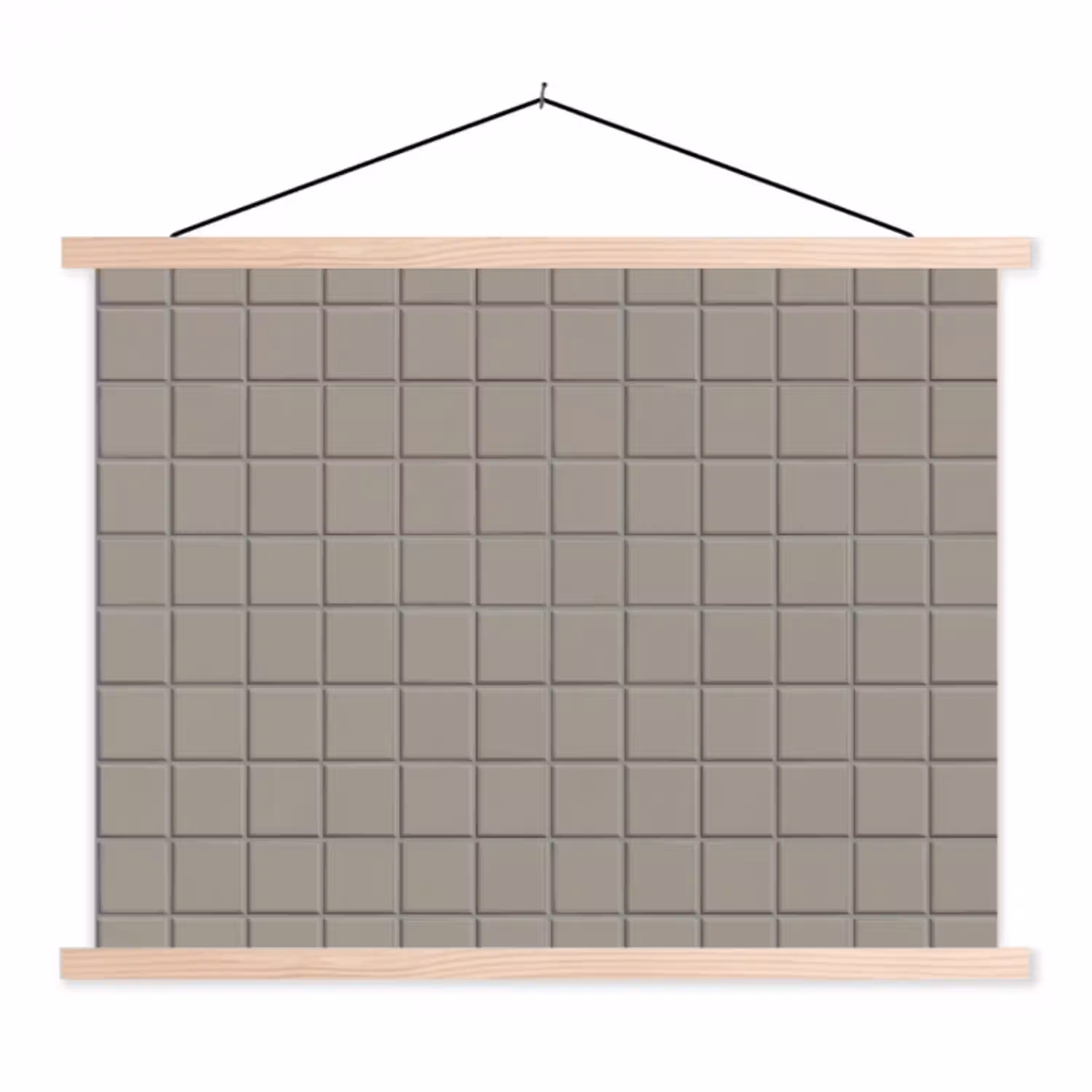 Tegel - Patroon Kiezel - Grijs textielposter latten blank klein 122 -3d