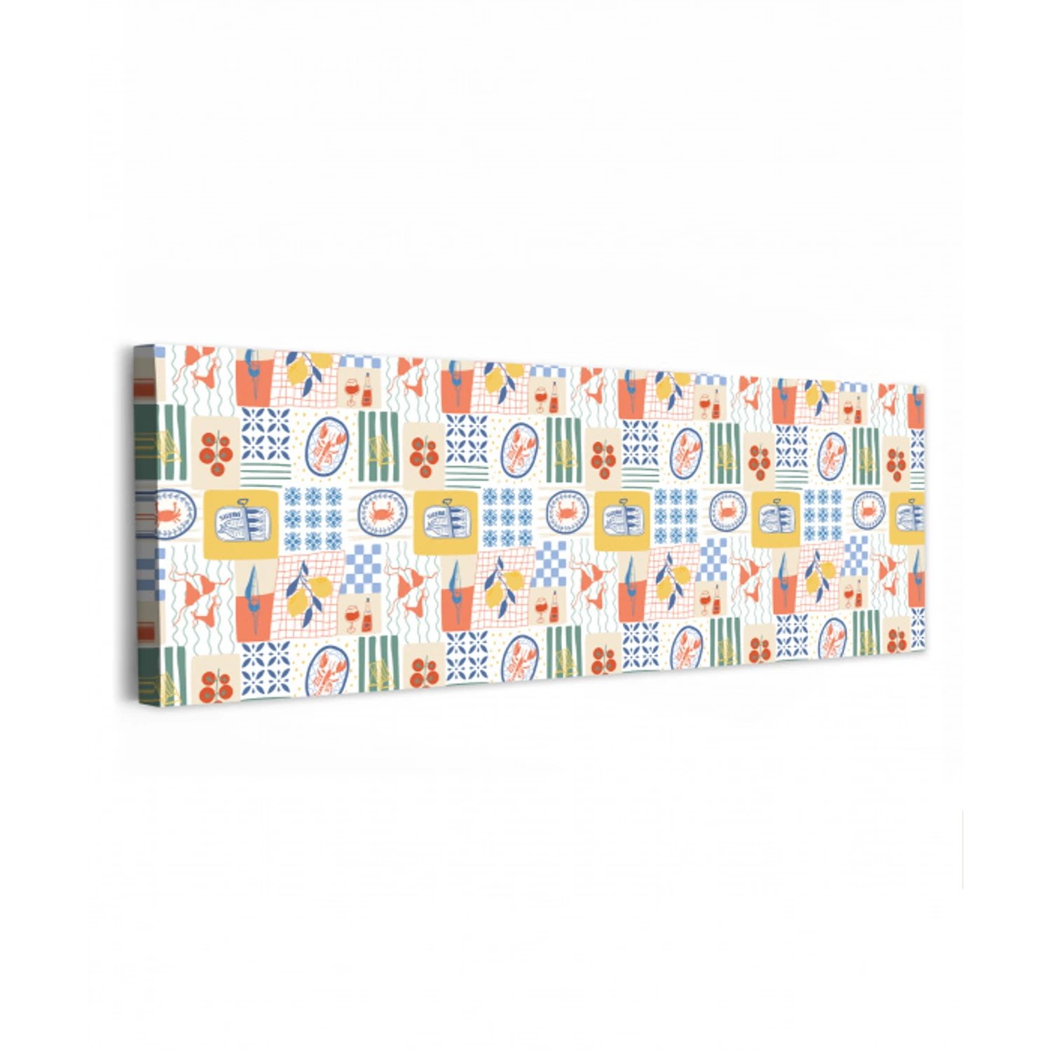 Zee - Sfeer - Mozaïek - Wijn canvas 2cm klein 828 -z3d