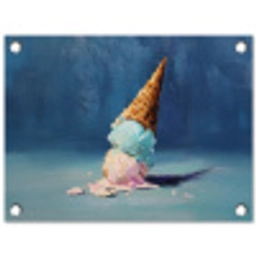 Ijshoorn - Bolletjes - Smelt - Roze tuinposter los doek klein -3d
