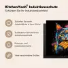Kat - Graffiti - Kleurrijk - Wafel - Eten Inductie beschermer vinyl 3mm middel -tsfeer2_DE