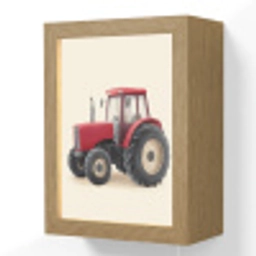 Trekker - Minimalistisch - Illustratie - Rood Light Box met kabel (Wandlamp kind) klein -3d