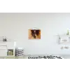 Giraf - Bruin - Abstract - Geschilderd textielposter latten blank klein -kinderkamer