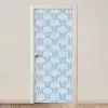 Palmboom - Modern - Blauw deurposter klein 289 -3d_beige