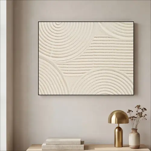Patroon - Abstract - Wit Textielframe zwart klein -sfeer2