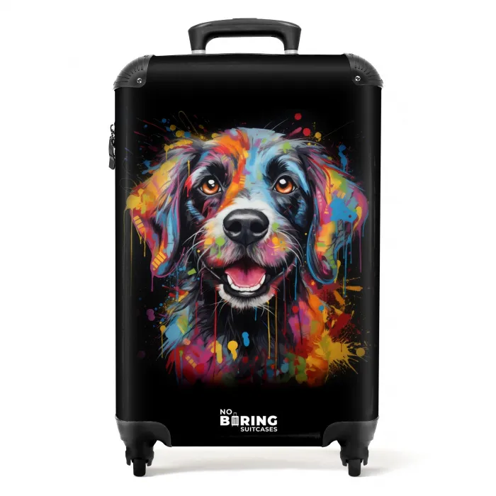 Hond als kleurrijke graffiti art NBS - Handbagage koffer - Kinderen Unisex middel -productfoto_recht