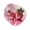 Disco - Fruit - Glitter - Strawberry Wandcirkel Organisch Aluminium middel -3d