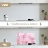 Bloemenpracht - Bloemen - Roze - Pioenroos keuken achterwand spatscherm klein -voor_na_NL