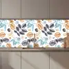 Vintage - Bladeren - Noot - Patronen keuken achterwand 2 middel 871 zz_3dshopping