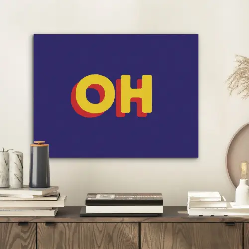 Blauw - Geel - OH - Schaduw PET vilt klein -sfeer1