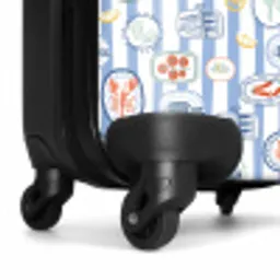 Gestreepte zomer print kleurrijk NBS - Handbagage koffer - Volwassenen Unisex middel -wiel