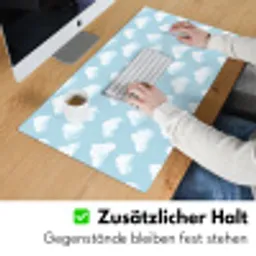 Wolken - Illustratie - Blauw Muismat XXL klein 681 -ysfeer3_duits