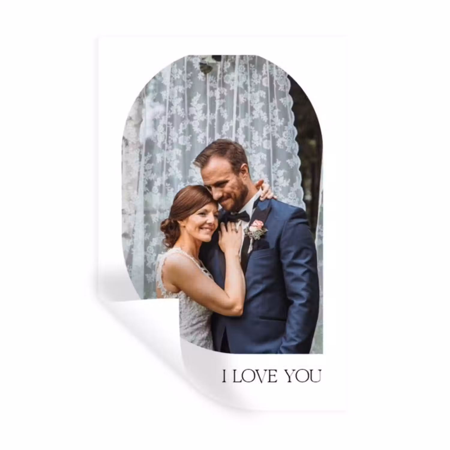 Gepersonaliseerde muursticker - I Love You - Beeld