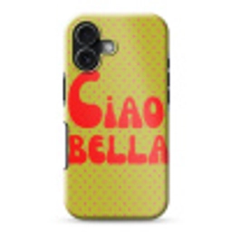 Ciao bella - Rood - Groen - Stippen Toughcase MagSafe Apple iPhone 17 klein -3d