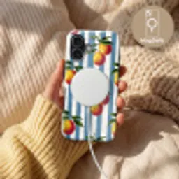 Strepen - Citroen - Blauw Toughcase MagSafe Apple iPhone 17 klein 1017 -USP_MagsafeV