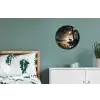 Hert - Bosbeek - Mystiek Wandcirkel aluminium klein -slaapkamer