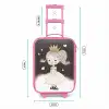 Verlegen prinses met bloem Kinderkoffer - Roze klein -productfoto_formaten