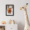 Schotse Hooglander - Sneeuw - Winter - Natuur - Dieren fotolijst zwart zonder passe partout klein -usfeer4_kinderkamer