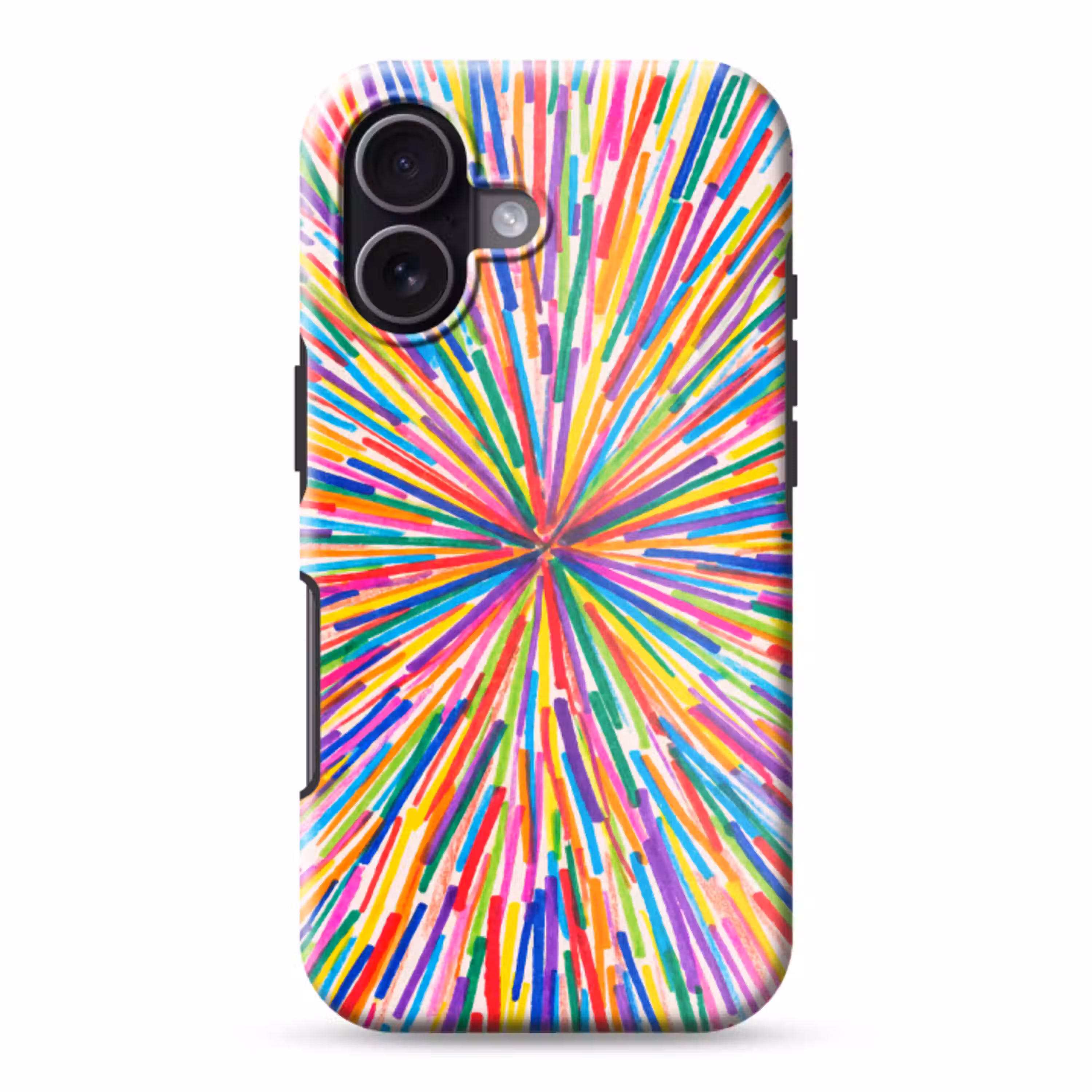 Lijnen - Kleurrijk - Abstract Toughcase MagSafe Apple iPhone 17 klein -3d