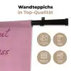 Eat me out don't stress me out - Roze - Handgeschreven Wandkleed katoen klein -tsfeer2_DE