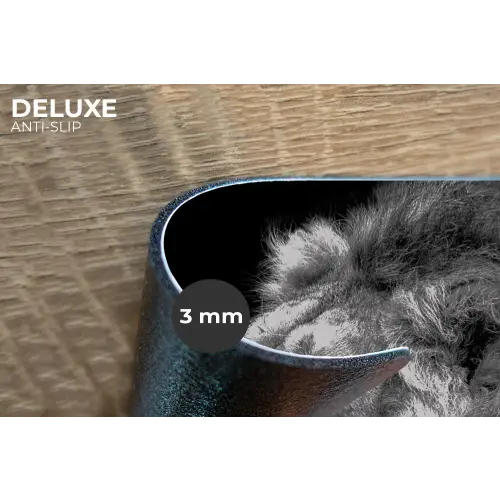 Leeuw tegen zwarte achtergrond in zwart-wit Placemat vinyl groot -closeup