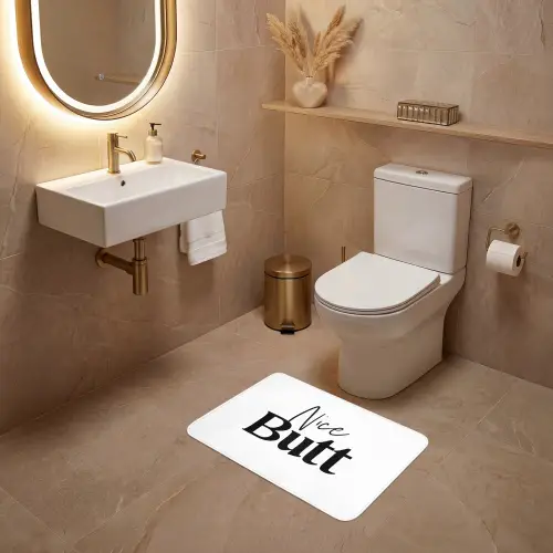 Quote - Nice butt - Wit - Spreuken WCmat klein -sfeer3