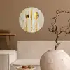 Verf - Goud - Bestek Wandcirkel behangsticker klein -sfeer1