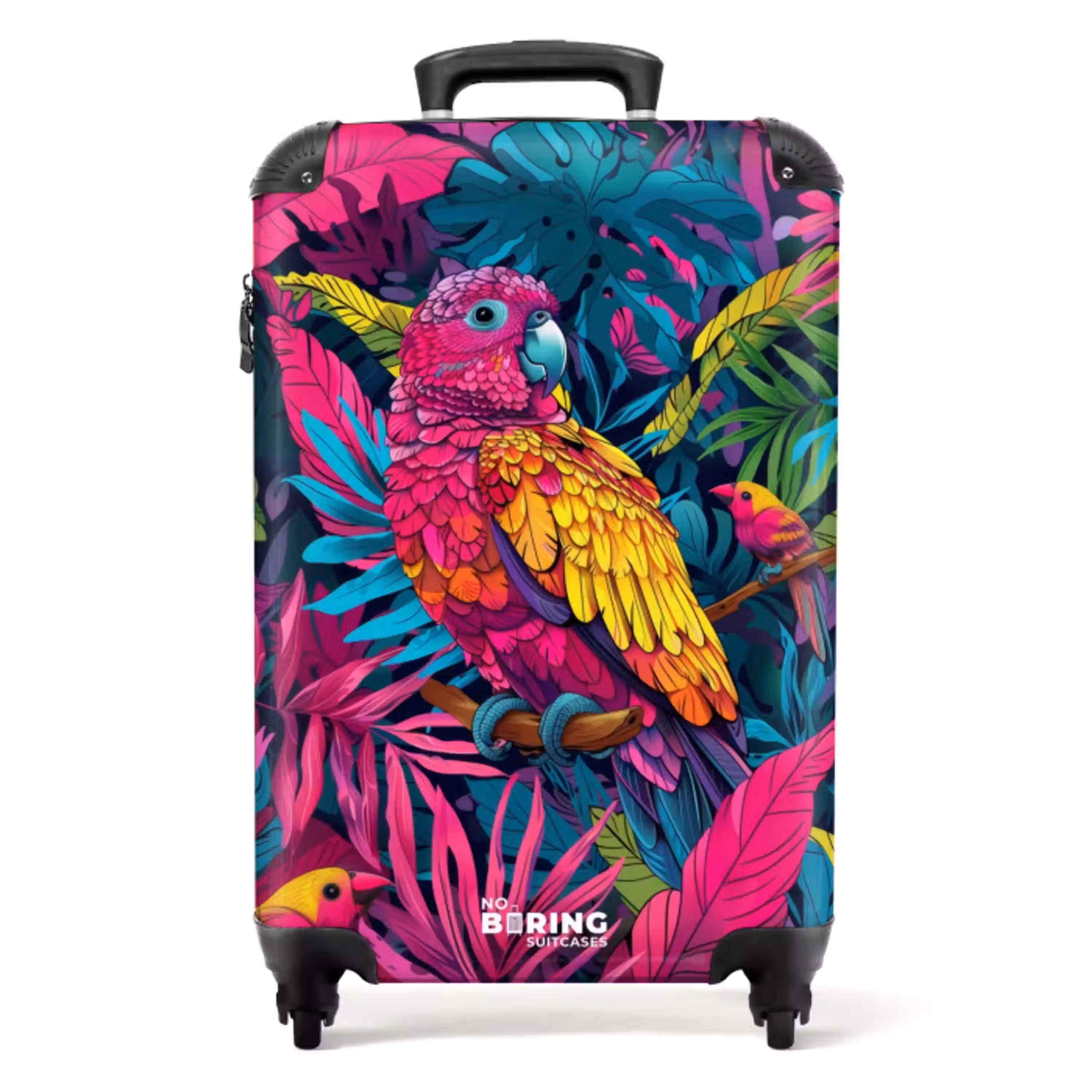 Kleurrijke papegaai NBS - Handbagage koffer - Unisex middel -productfoto_recht