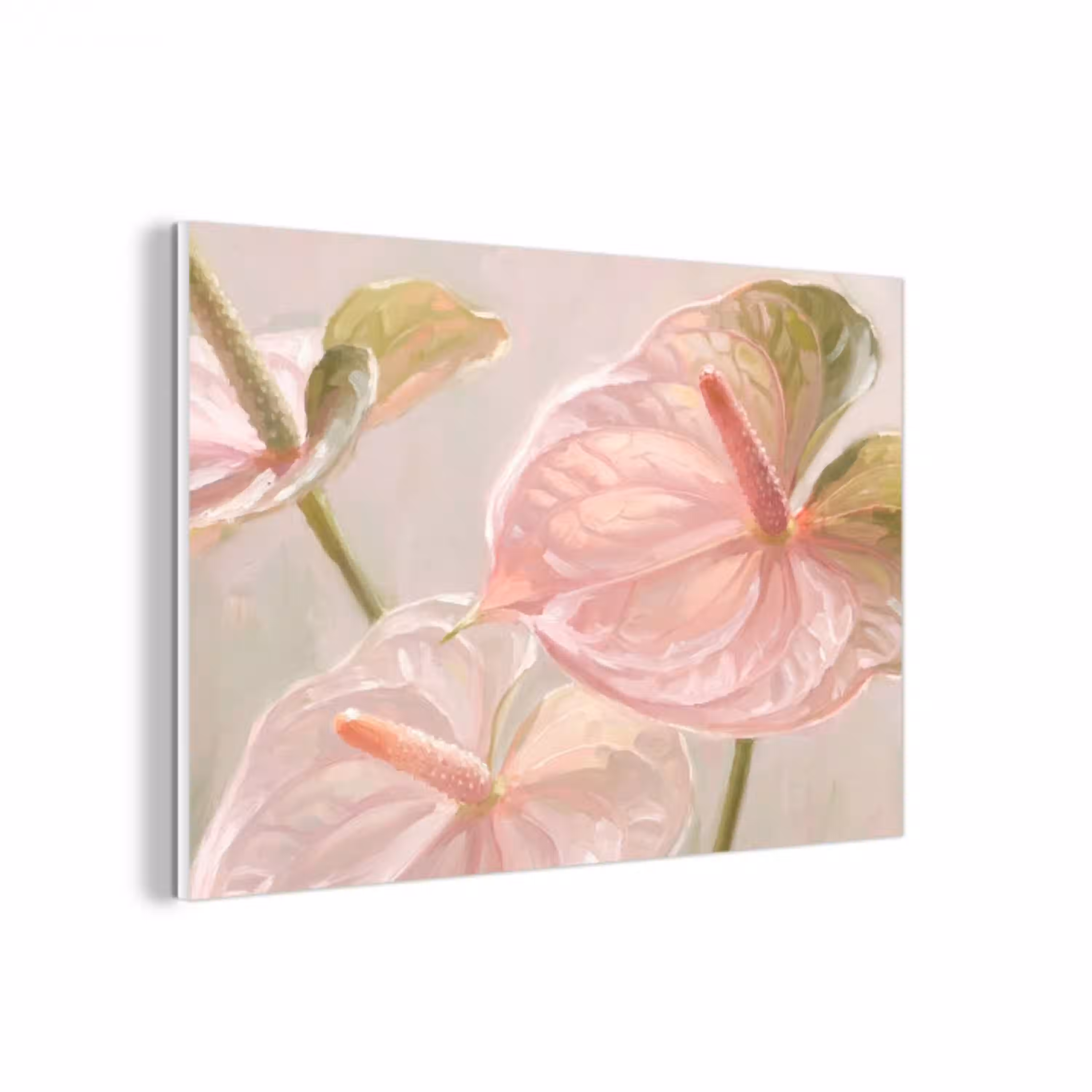 Bloemen - Pastel - Abstract - Natuur - Groen forex 5mm xxl -3d