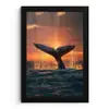 Walvis staart - Water - Zonsondergang fotolijst zwart zonder passe partout klein -3d