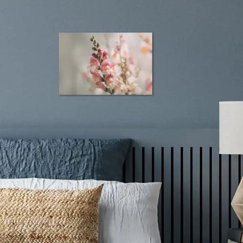 Bloem - Leeuwenbek - Roze - Stengel poster papier klein -sfeer2