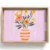 Vaas - Gestreept - Bloemen - Oranje Dienblad Rechthoek middel -z3d_shopping