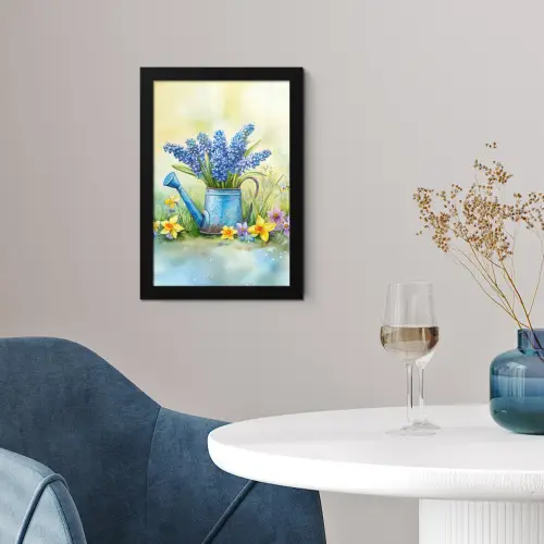 Gieter - Lavendel - Bloesems fotolijst zwart zonder passe partout klein -sfeer4