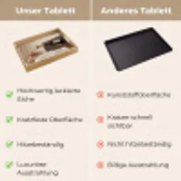 Champagne - Bed - Bubbels Dienblad Rechthoek middel -USP_VergelijkingDE