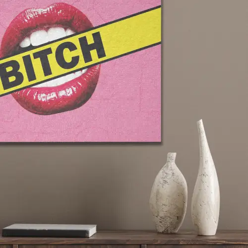 Lippen - Tekst - Kleurrijk PET vilt klein -sfeer6_closeup