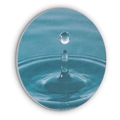 Waterdruppel - Water - Oppervlakte Akoestische PET Vilt - Rond klein -3d