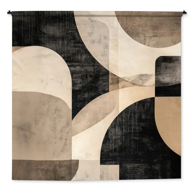 Wandkleed - Abstract - Vormen - Modern - Beige