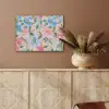 Blauw - Roze - Bloemen PET vilt klein -sfeer4